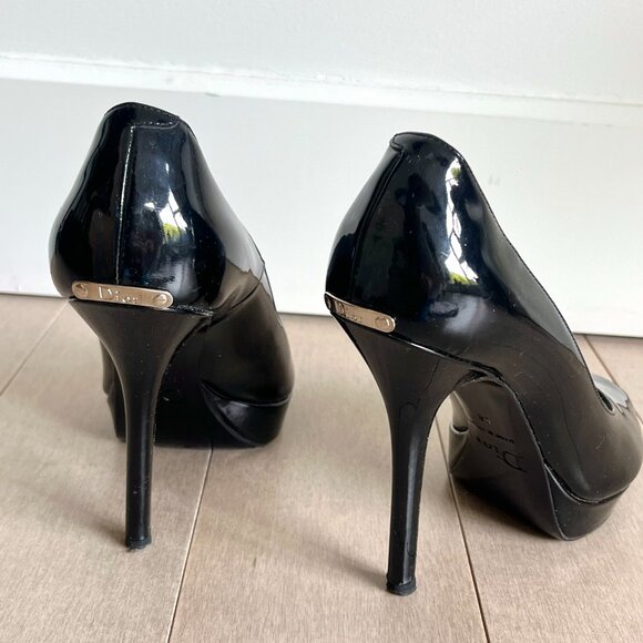 Christian Dior Black Open-toe Heels - John Galliano Era - Picture 7 of 11